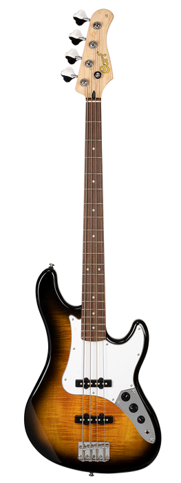 Cort GB Series Poplar Electric Bass, 2 Tone Burst