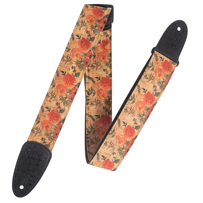 Levy's Cork Guitar Series 2 inch Wide Cork Guitar Strap, Wildflower