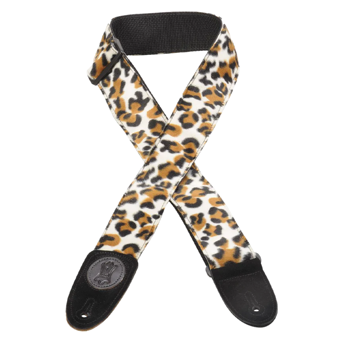 Levy's Signature Poly Series 2" Wide Faux-fur Guitar Strap, Leopard