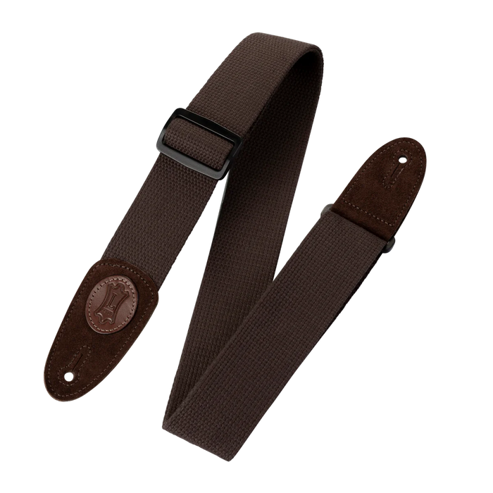 Levy's Signature Cotton Series 2" Wide Cotton Guitar Strap, Brown