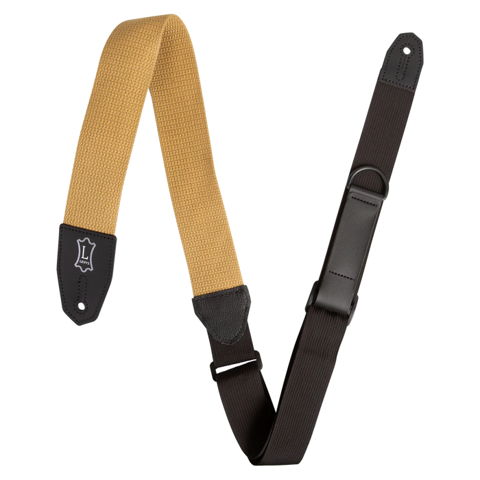 Levy's Cotton Right Height Series 2 inch Wide RipChord™ Guitar Strap, Tan