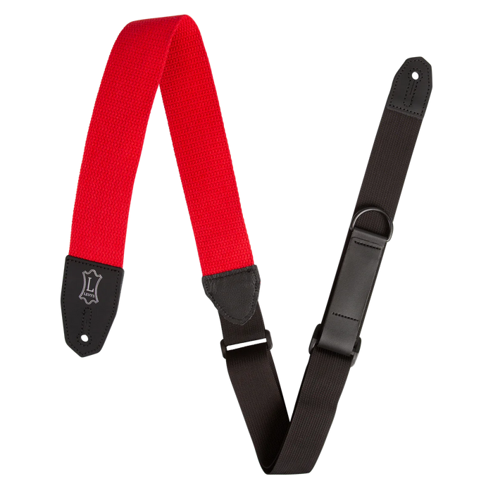 Levy's Cotton Right Height Series 2 inch Wide RipChord™ Guitar Strap, Red