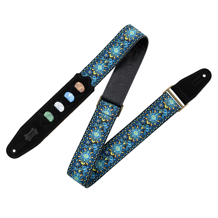 Levy's Vintage Hootenanny Series 2" 60's Weave Guitar Strap, Blue