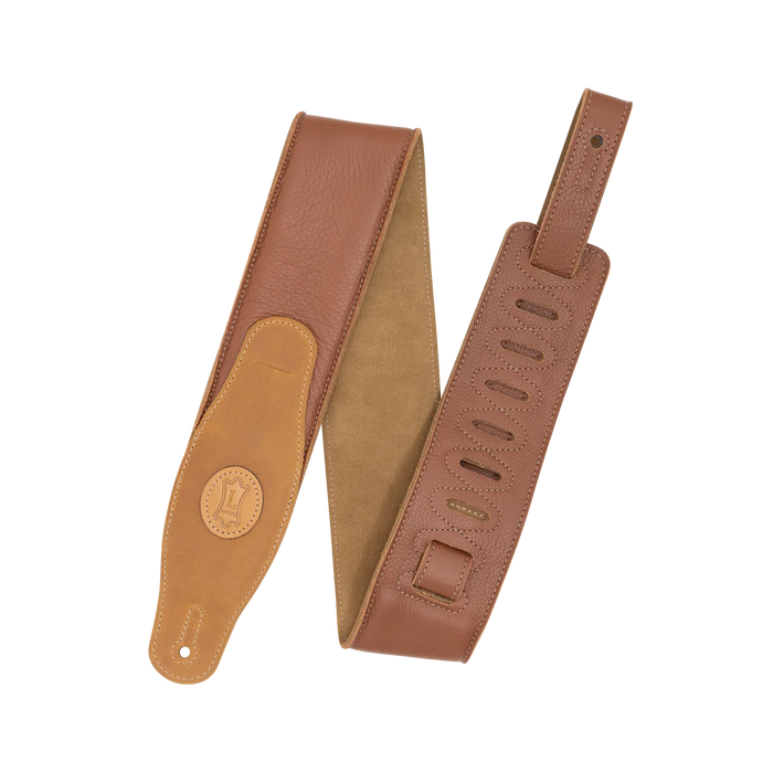 Levy's Cirro Series 3" Padded Garment Leather Guitar Strap, Tan