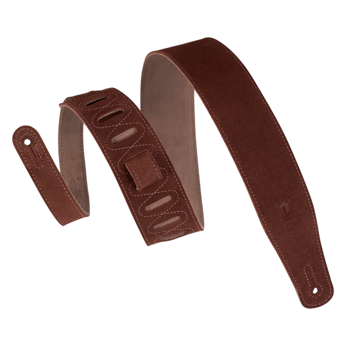 Levy's Simply Suede Series 2 1/2" Wide Guitar Strap, Rust