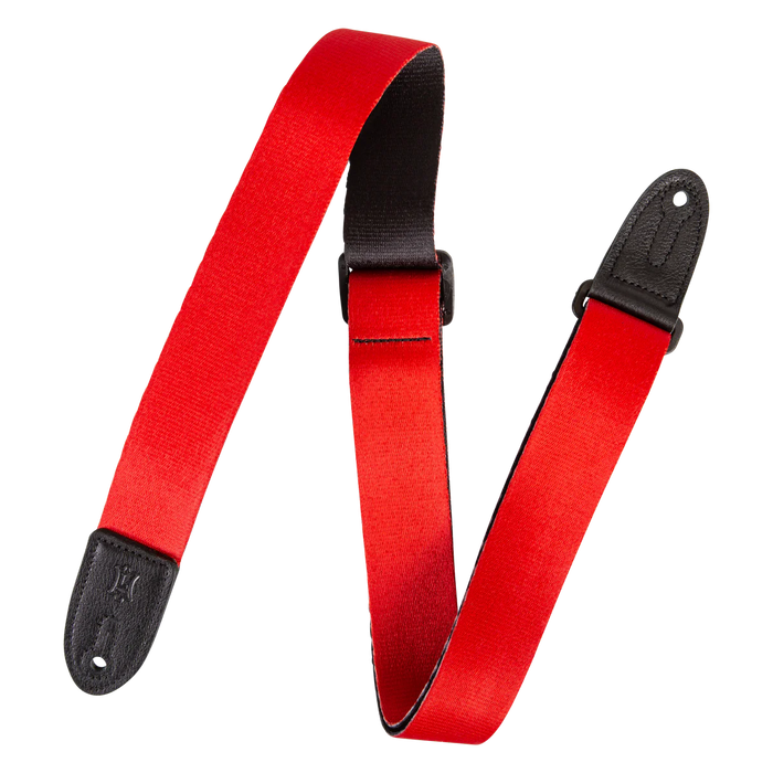 Levy's Junior Poly Series 1 1/2 inch Wide Kids Guitar Strap, Red