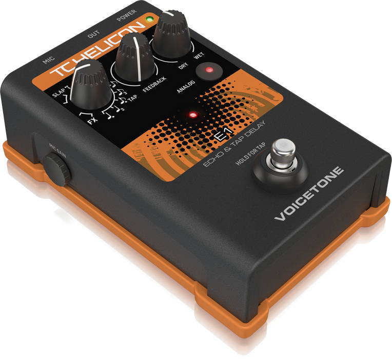 TC Helicon Voicetone E1 Compeling Vocal Echo Effects