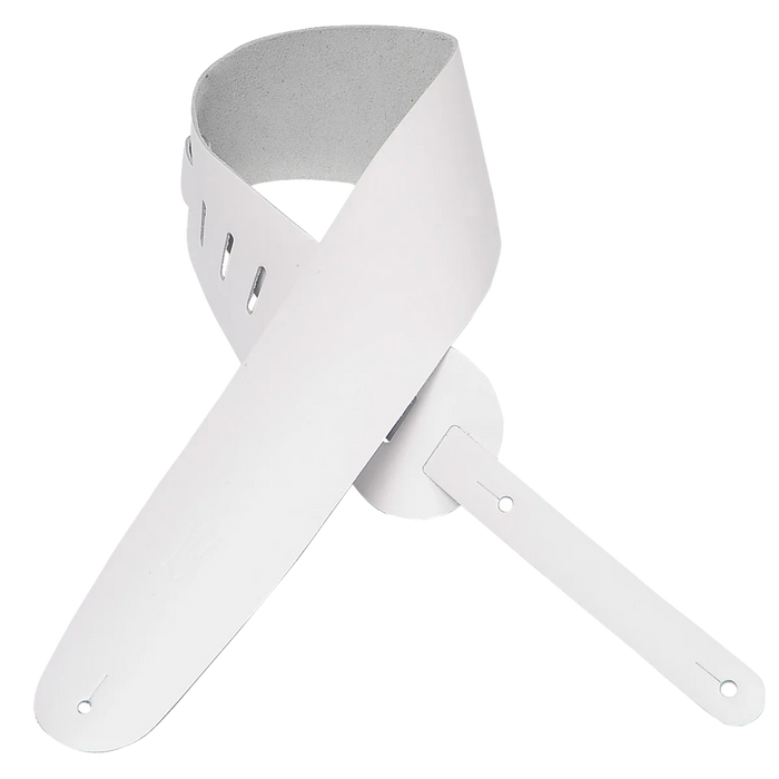 Levy's Lead Leather Series 3 1/2" Wide Genuine Leather Bass Strap, White