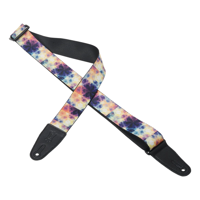 Levy's Graphic Waves Series 2" Wide Polyester Guitar Strap, Galaxy Waves