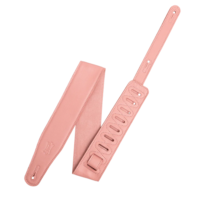 Levy's Pastel Leather Series Pastel Leather Guitar Strap,  Salmon