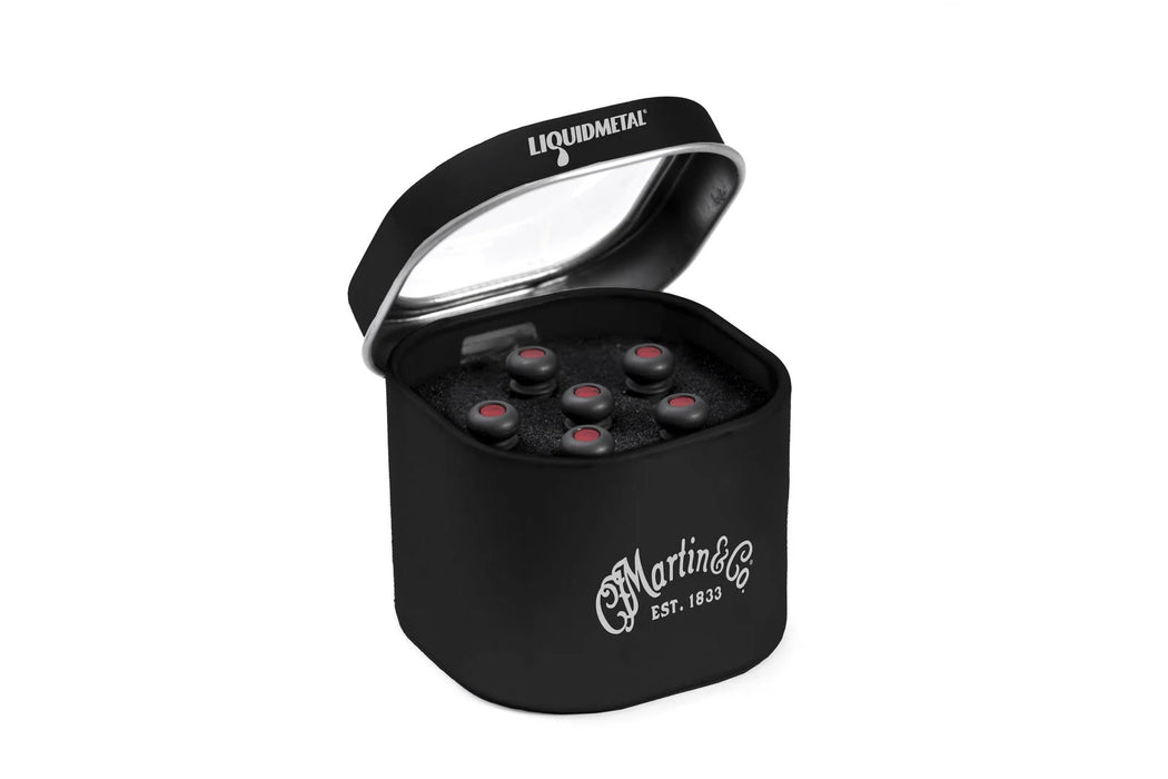 Martin Pin Set Liquid Metal, Turk Em with Red Dots