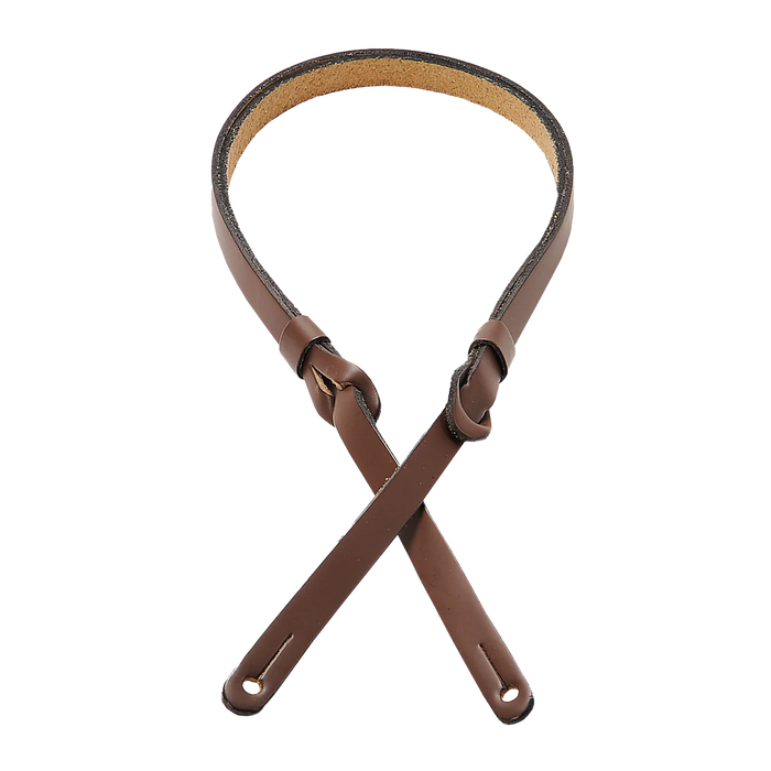 Levy's Mandolin Series 1/2" Wide Vegan tan Leather Mandolin Strap, Brown