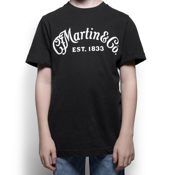 Martin Youth T Black White Script Logo, XL