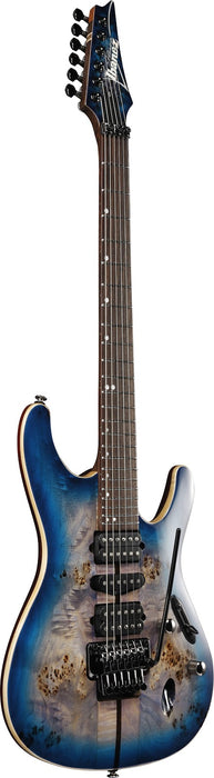 Ibanez S1070PBZCLB - S Premium 6-String Electric Guitar w/Bag - Cerulean Blue Burst