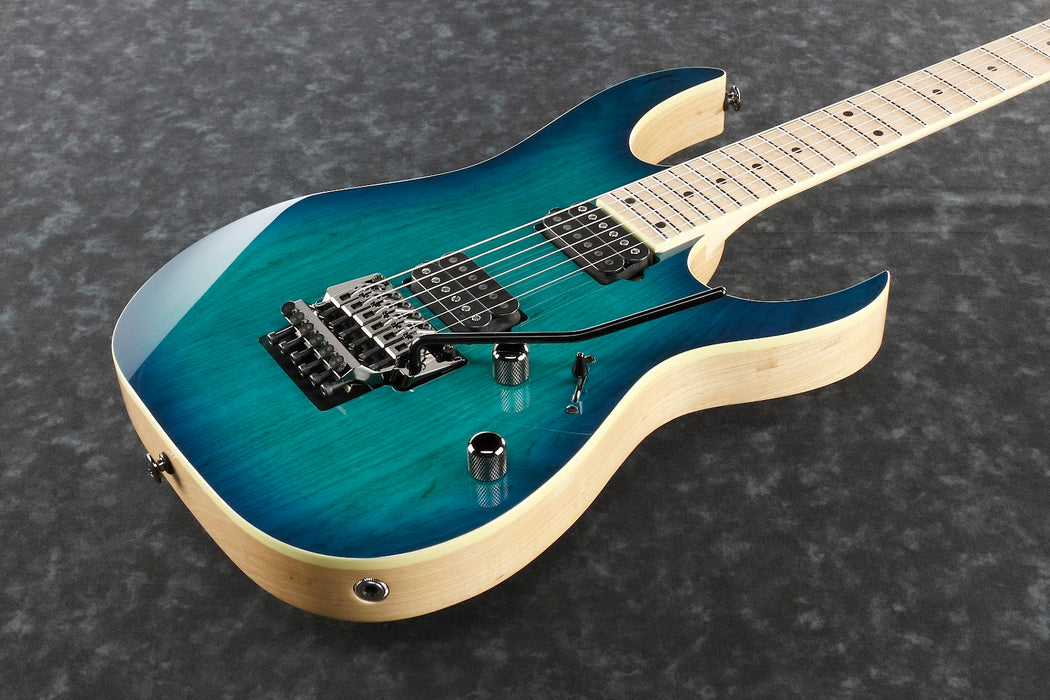 Ibanez RG652AHMNGB - RG Prestige 6-String Electric Guitar w/Case - Nebula Green Burst
