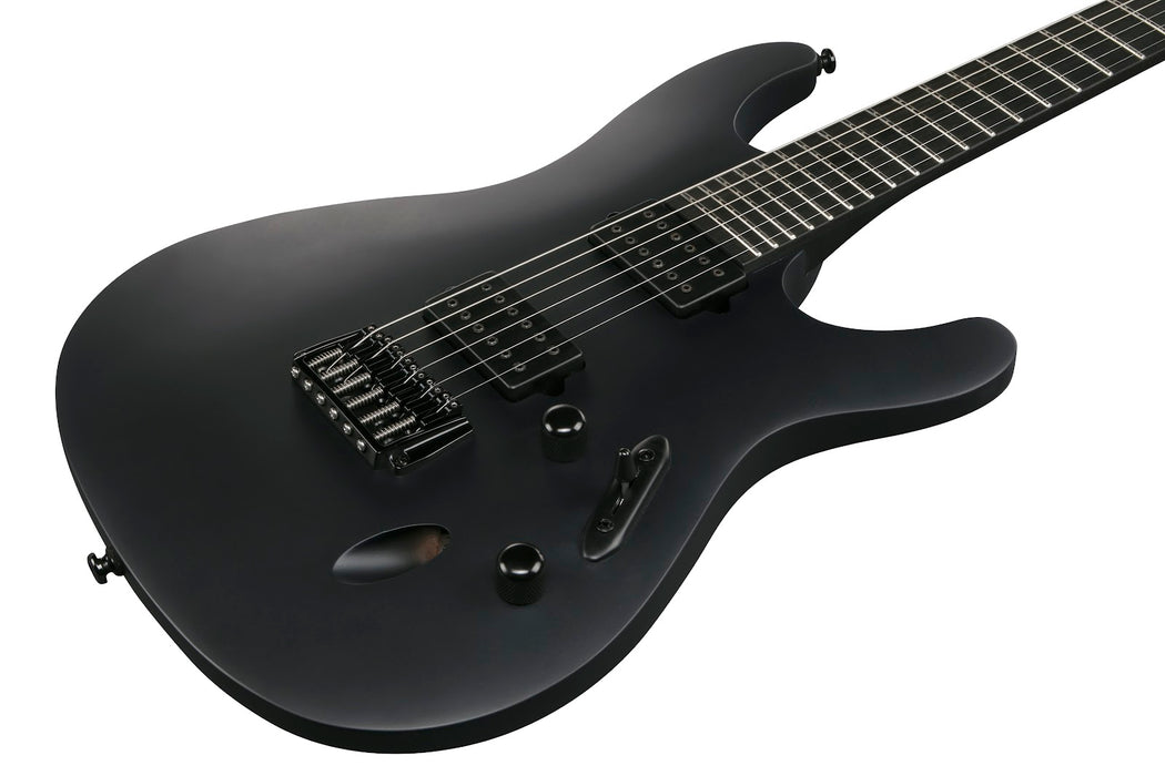 Ibanez S721RBBKF - S Iron Label 6-String Electric Guitar - Black Flat