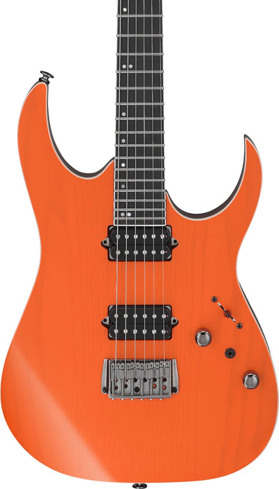 Ibanez RGR5221RTFR - RG Prestige 6-String Electric Guitar w/Case - Transparent Fluorescent Orange