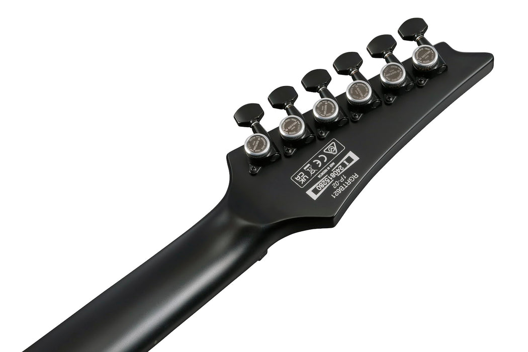 Ibanez RGRTB621BKF RG Iron Label 6str Electric Guitar - Black Flat