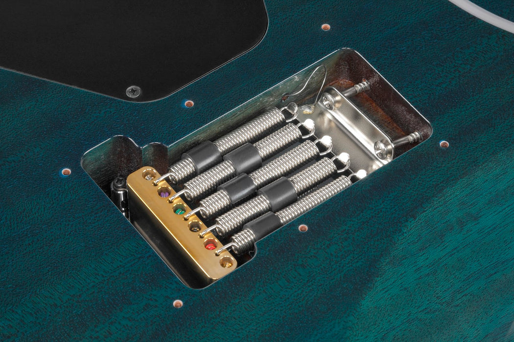 Ibanez MMN1TAB - Martin Miller Signature 6-String Electric Guitar w/Case - Transparent Aqua Blue