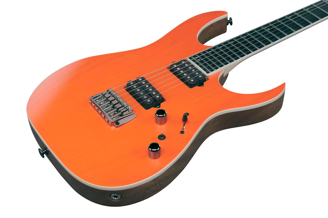 Ibanez RGR5221RTFR - RG Prestige 6-String Electric Guitar w/Case - Transparent Fluorescent Orange