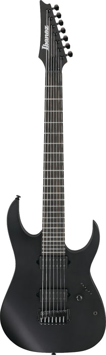 Ibanez RGIXL7BKF - RG Iron Label 6-String Electric Guitar - Black Flat