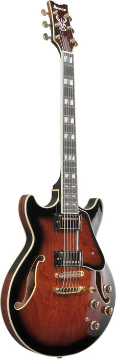 Ibanez AM153QADBS - AM Artstar 6-String Electric Guitar w/Case - Dark Brown Sunburst