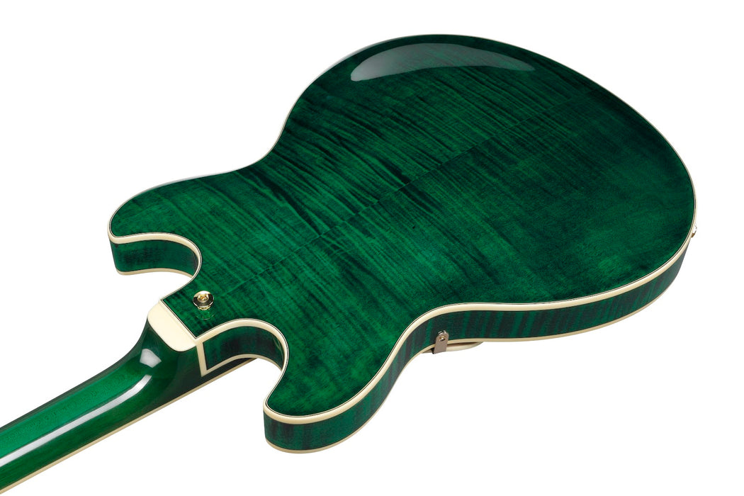 Ibanez AS93FMTMG - AS Artcore Expressionist 6-String Electric Guitar - Transparent Moss Green