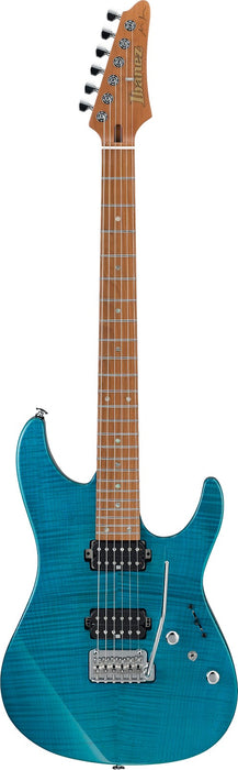 Ibanez MM1TAB - Martin Miller Signature 6-String Electric Guitar w/Case - Transparent Aqua Blue