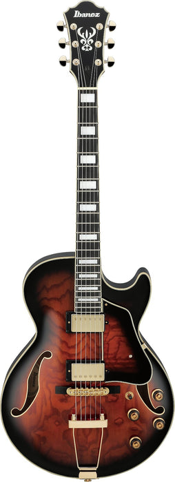 Ibanez AG95QA Artcore Expressionist - Dark Brown Sunburst