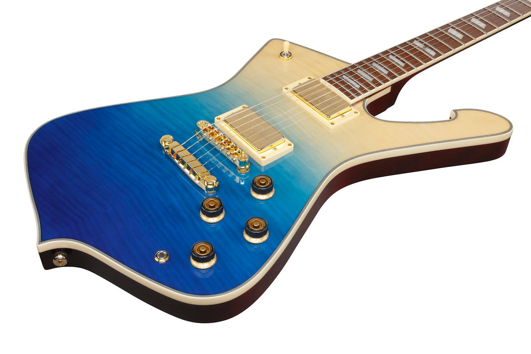 Ibanez IC420FMTBG - Iceman 6-String Electric Guitar w/Bag - Transparent Blue Gradation