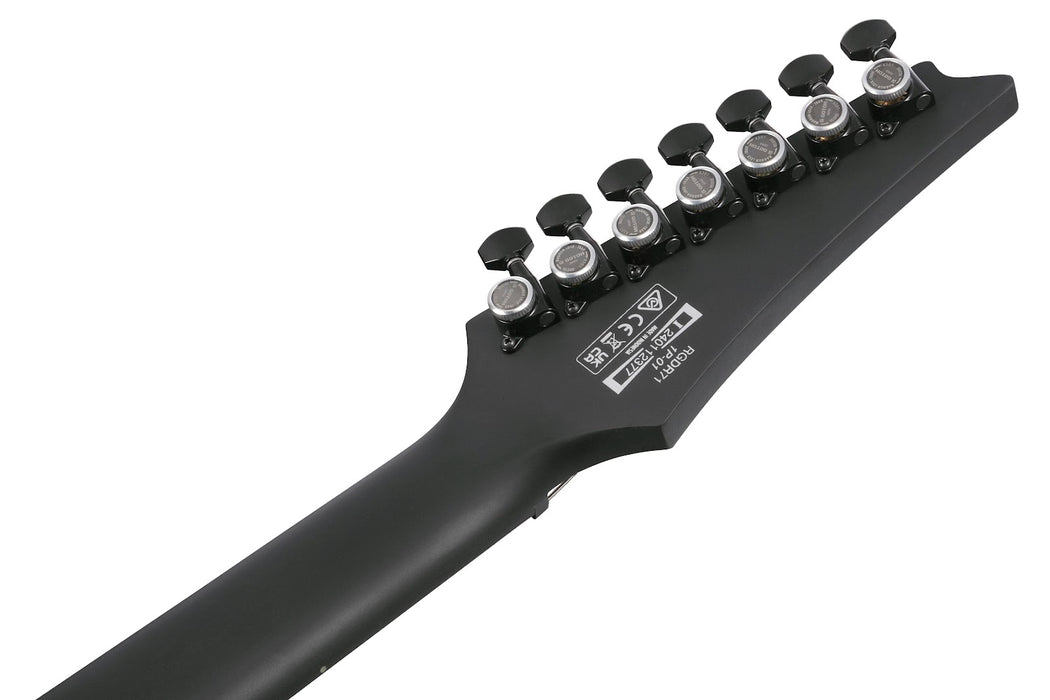 Ibanez RGD Iron Label Series 7 String Electric Guitar, Black Flat