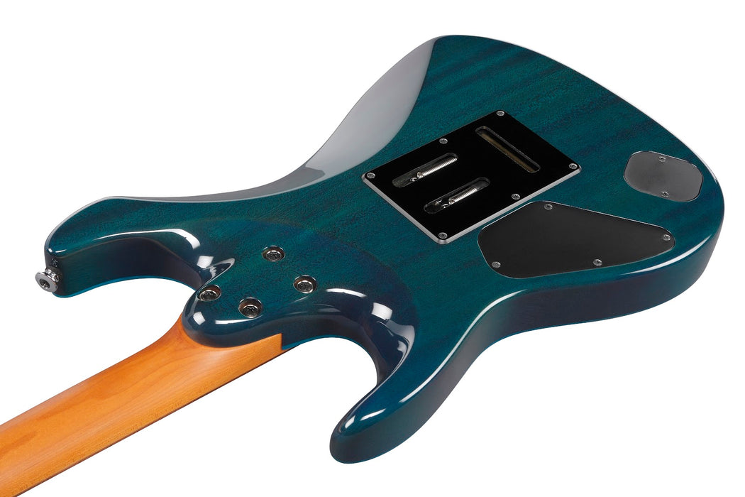 Ibanez MMN1TAB - Martin Miller Signature 6-String Electric Guitar w/Case - Transparent Aqua Blue