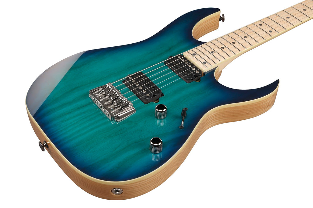 Ibanez RG652AHMFXNGB - RG Prestige 6-String Electric Guitar w/Case - Nebula Green Burst