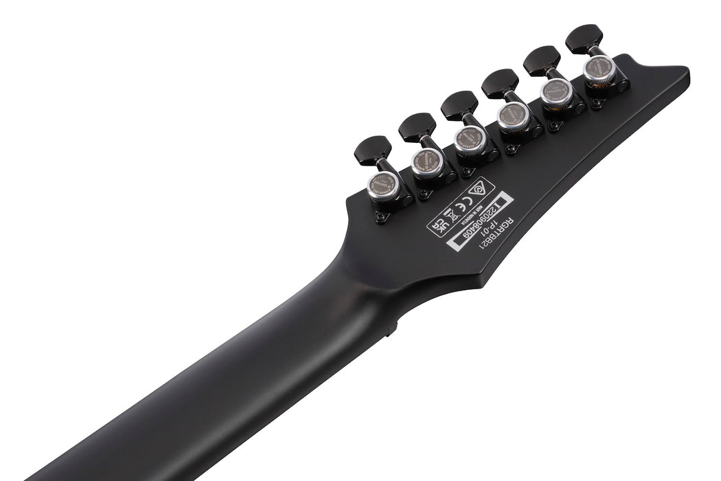 Ibanez 6 String RG Iron Label Series Baritone Electric Guitar, Black Flat