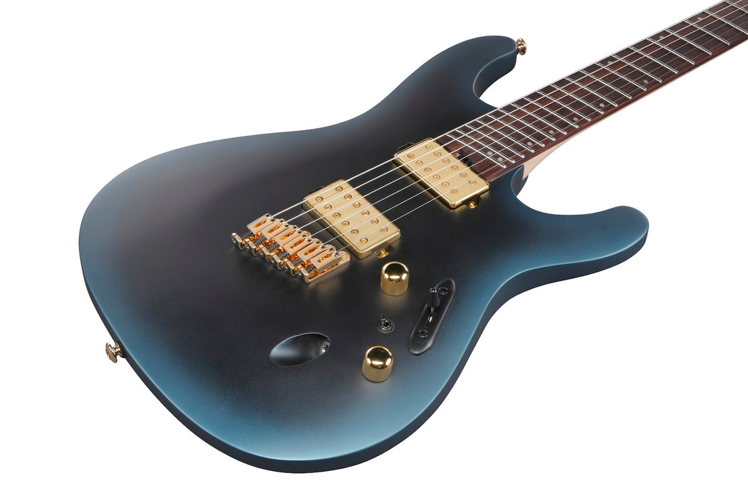 Ibanez SML721MAM - S Axe Design Lab Multi-scale 6-String Electric Guitar - Midnight Arctic Ocean Matte