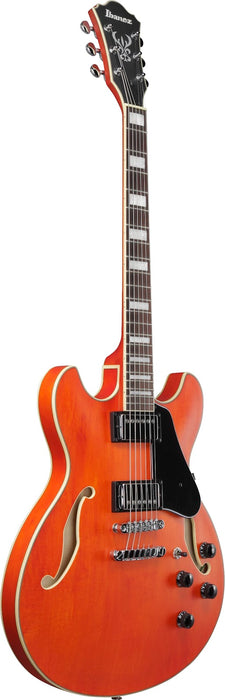 Ibanez AS Artcore Series 6 String RH Hollowbody Guitar - Transparent Tangerine Flat