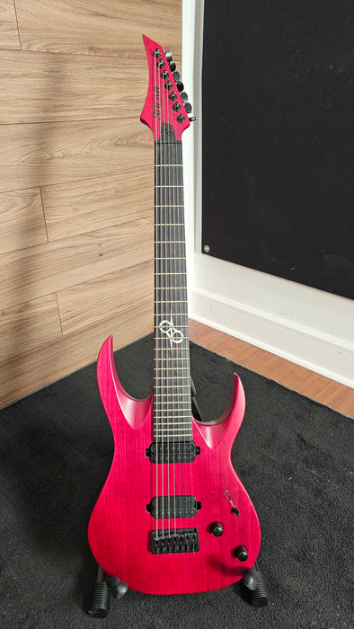 Solar A2.7 7 Strings Guitar w/ Solar Hardshell Case, Satin red - Used