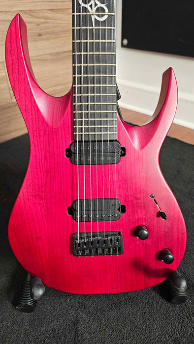 Solar A2.7 7 Strings Guitar w/ Solar Hardshell Case, Satin red - Used