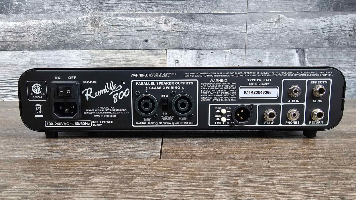Fender Rumble 800 HD Bass Head Amplifier - Demo
