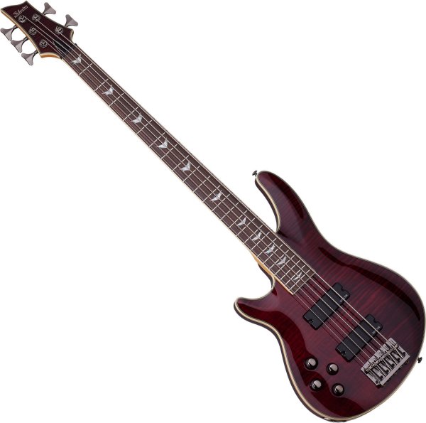 Schecter Omen Extreme-5 Left-Handed Black Cherry