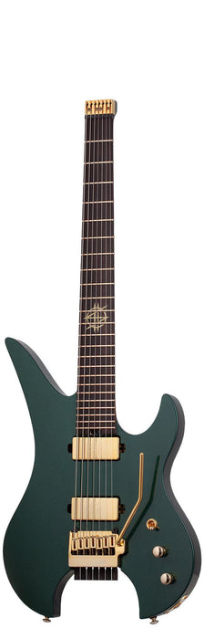 Schecter Synyster Gates Custom 7-String Temolo Headless Electric Guitar, Oak Green Metallic