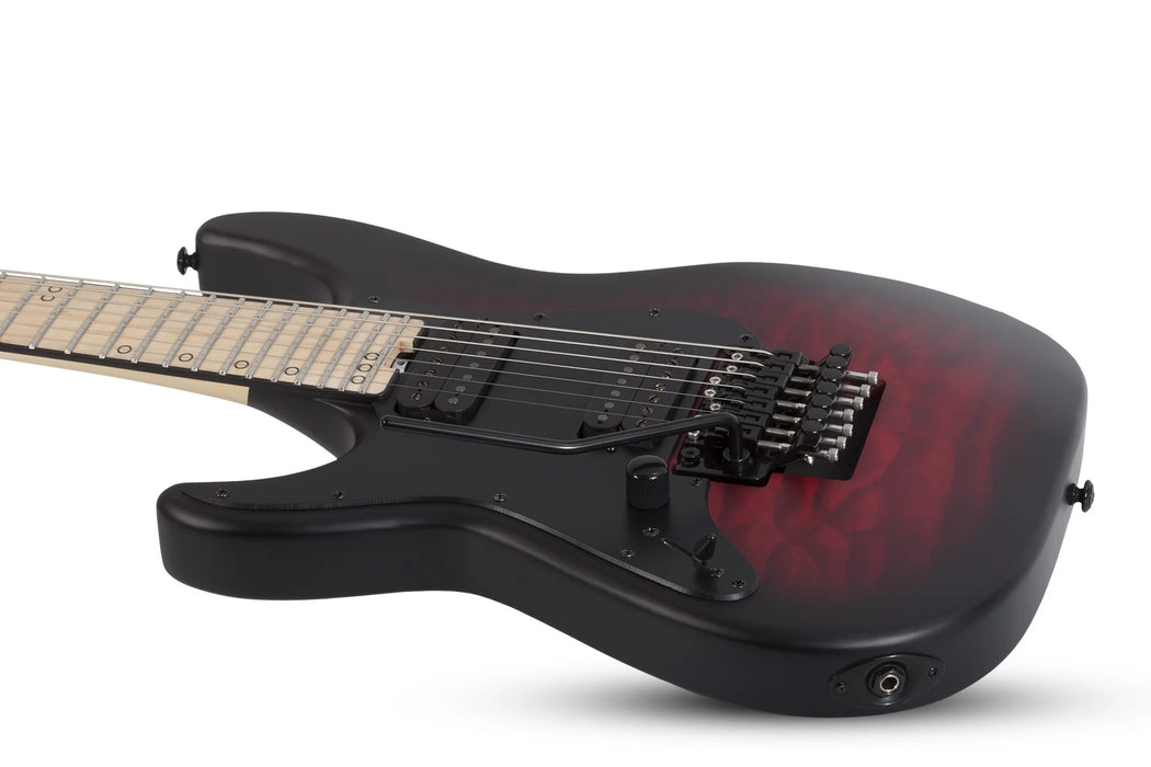 Schecter Miles Dimitri Baker 7 Fr Left-Handed Crimson Red Burst Satin