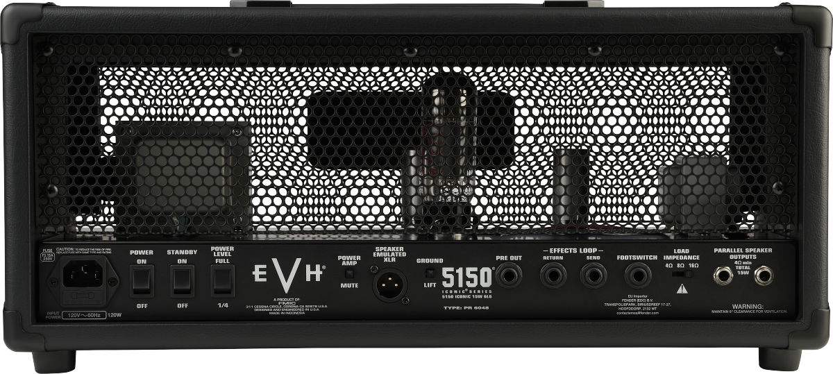 Tête EVH 5150 Iconic Series 15 W 6L6, noire