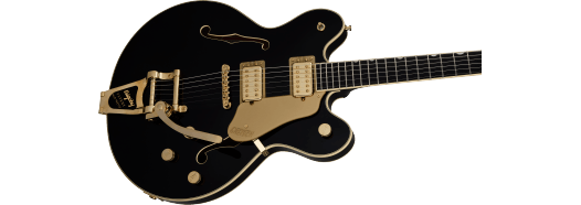 Gretsch Broadkaster LX Center Block w/ String-Thru Bigsby and Gold Hardware, Ebony Fingerboard, Black