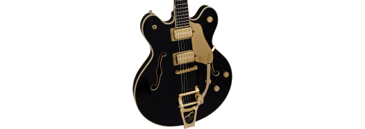 Gretsch Broadkaster LX Center Block w/ String-Thru Bigsby and Gold Hardware, Ebony Fingerboard, Black