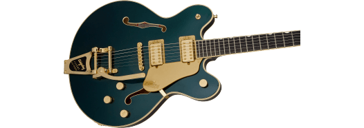 Gretsch Broadkaster LX Center Block w/ String-Thru Bigsby and Gold Hardware, Ebony Fingerboard, Cadillac Green