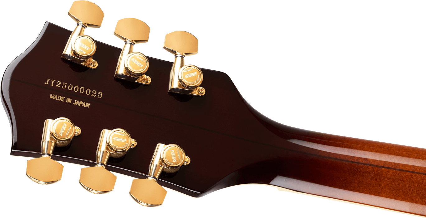 Gretsch Broadkaster LX Figured Center Block w/ String-Thru Bigsby and Gold Hardware, Ebony Fingerboard, Havana Burst