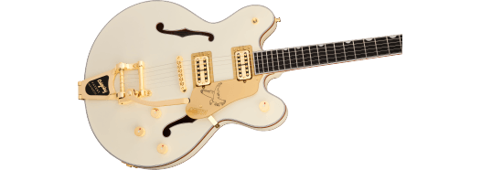 Gretsch Falcon Center Block LTD w/ String-Thru Bigsby and Gold Hardware, Ebony Fingerboard, Vintage White