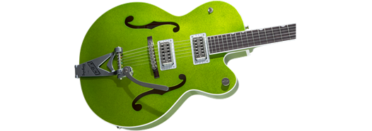 Gretsch G6120T-HR Brian Setzer Signature Hot Rod Hollow Body w/ Bigsby, Rosewood Fingerboard, Extreme Coolant Green Sparkle