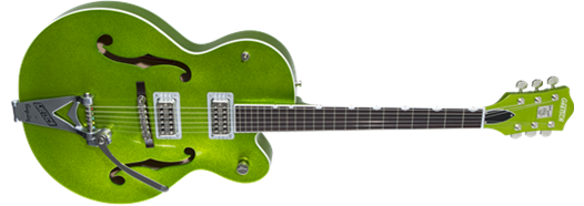Gretsch G6120T-HR Brian Setzer Signature Hot Rod Hollow Body w/ Bigsby, Rosewood Fingerboard, Extreme Coolant Green Sparkle